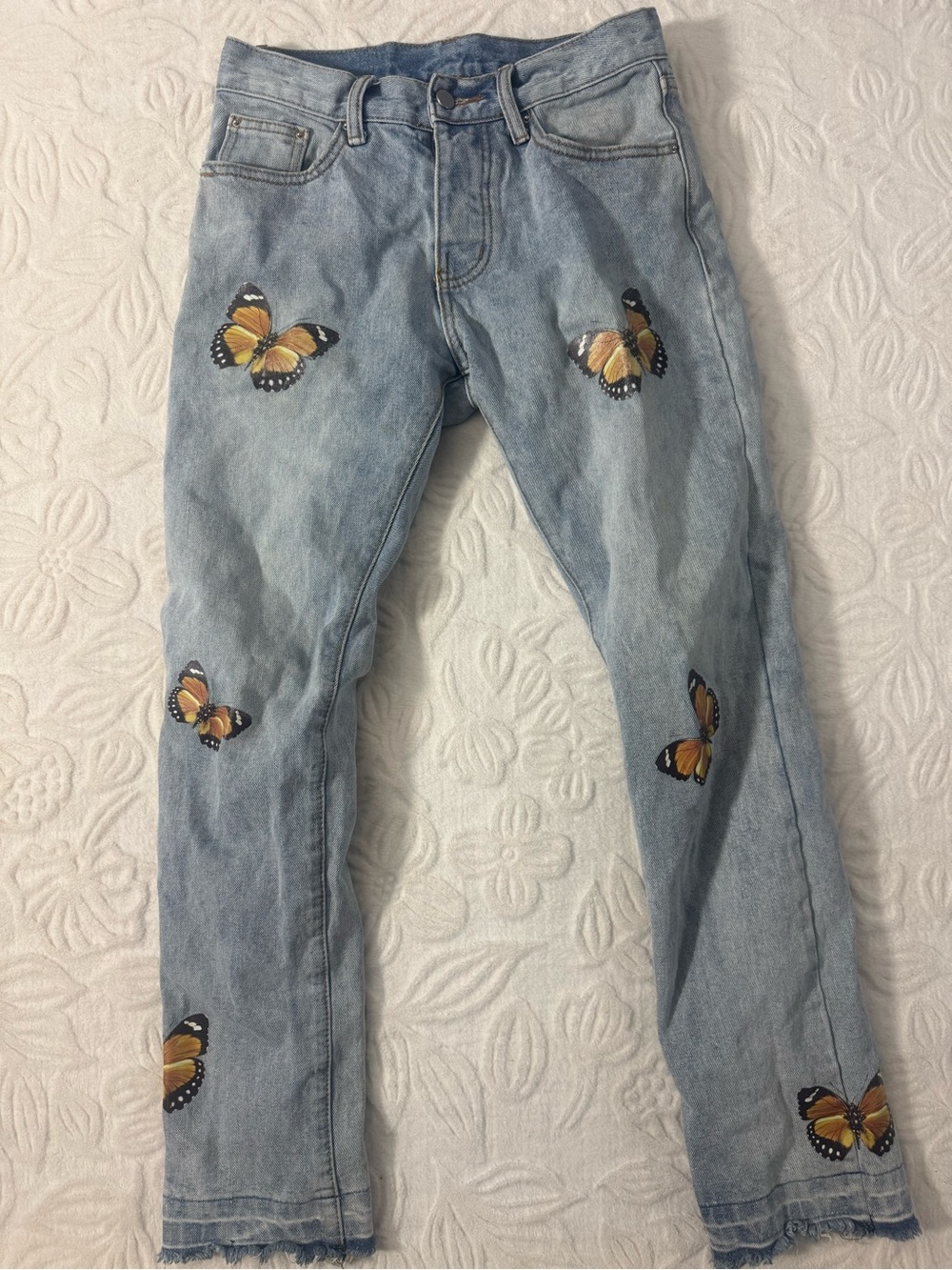 MNML Light Wash Straight Jeans